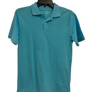 NWT Children’s Place Sz 14 Polo Shirt Short Sleeve Teal XL Cotton